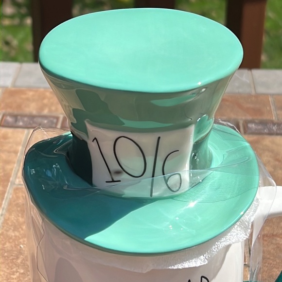 COPY - COPY - New Rae Dunn Alice & Wonderland Mad As A Hatter Mug with Topper. … - Picture 3 of 6